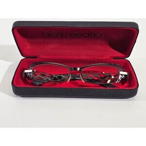 WN Issy & La Frida Frames Glasses 51 - 15 ¬ 135 Black Openwork Eyeglasses EUC